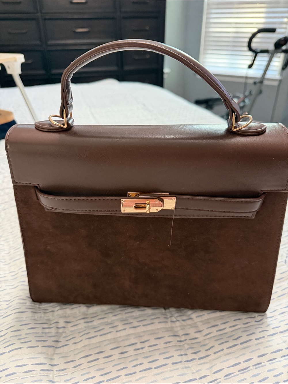 Classic Brown Top-Handle Women's Bag - Elegant Structured Satchel